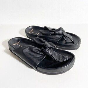 BLACK Suede Studio "Charlize" Knotted Napa Sporty Sandal BNWT Women Sz 36 New